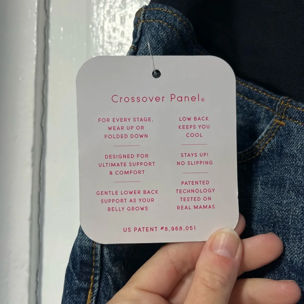 NWT Isabel Maternity Midi Crossover denim short size 8 - Image 4