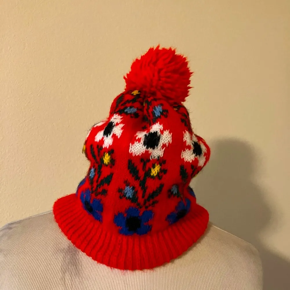 Vintage retro 80s colorful knit winter hat. - Image 5