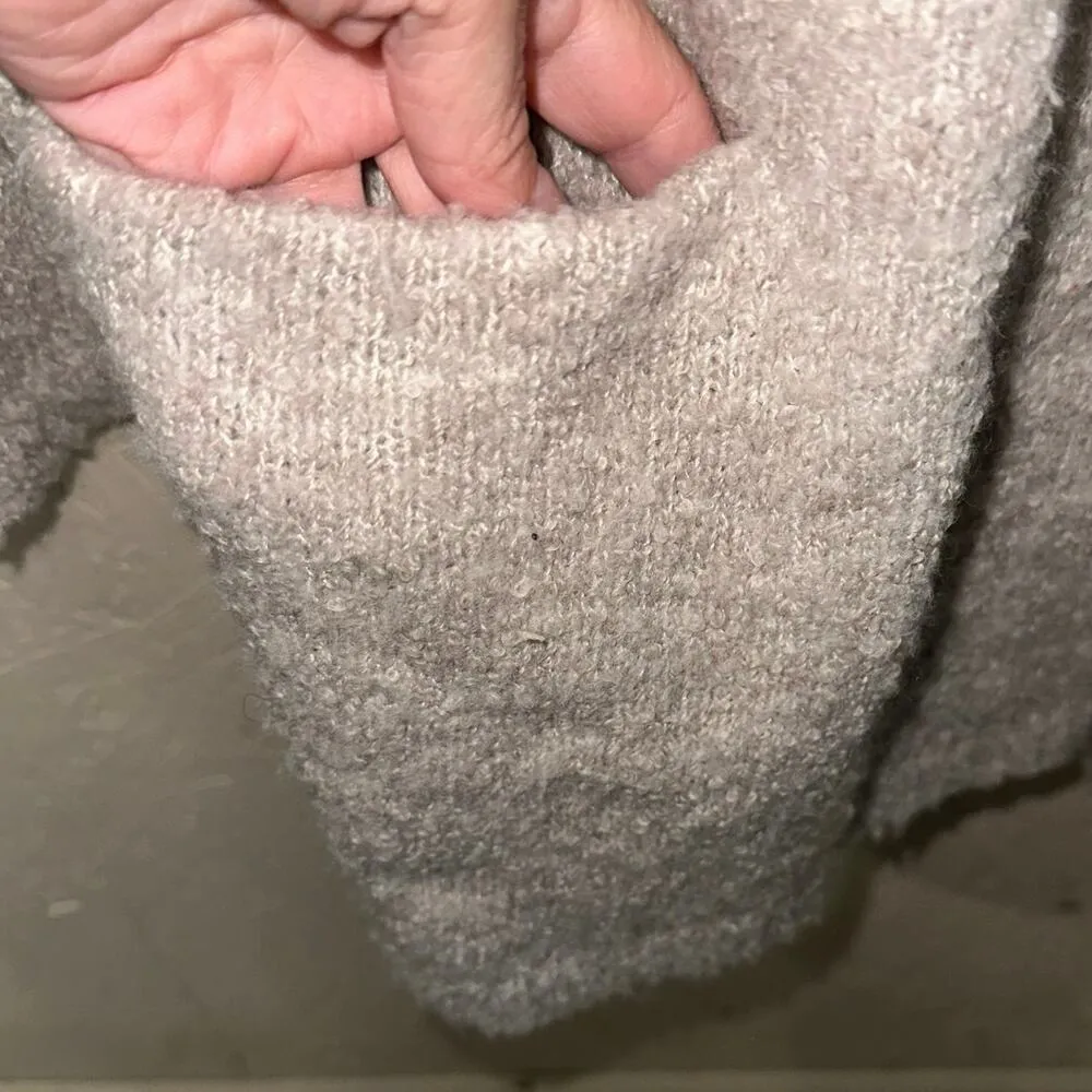 Pure Jill Women’s Cardigan Sweater Open Front Long Sleeve Wool Blend Layering Gray Size M - Image 3