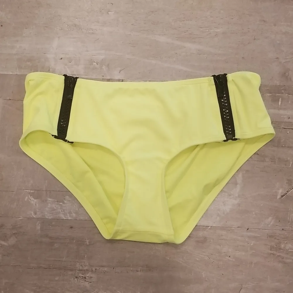 💕MICHAEL KORS💕 Zip Up Bikini Neon Yellow XS NWT - Image 5
