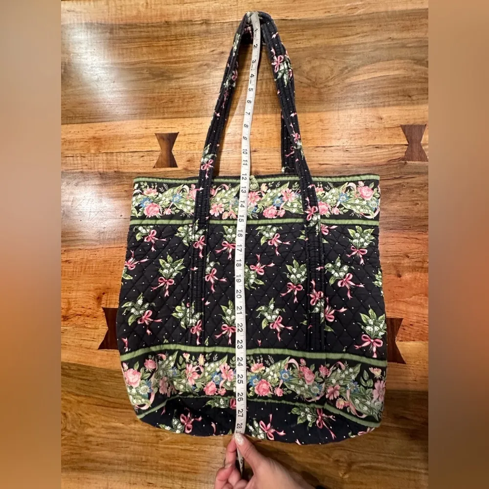 EUC VINTAGE QUILTED TOTE BAG WITH LOTS OF POCKETS INSIDE MULTIUSER Blue - Image 6