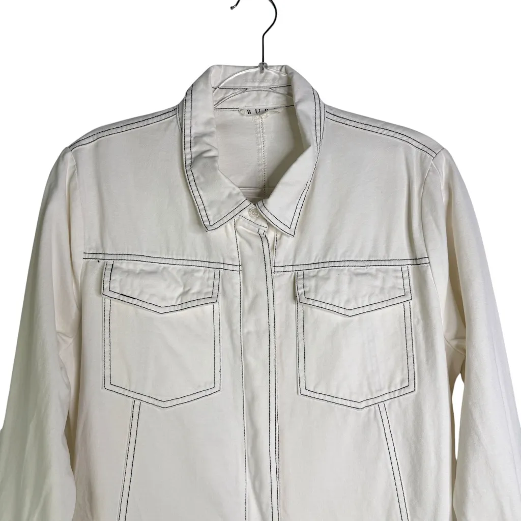 BURU Small Josephine Jumpsuit in White Painter’s Utility Boiler Suit - Image 5