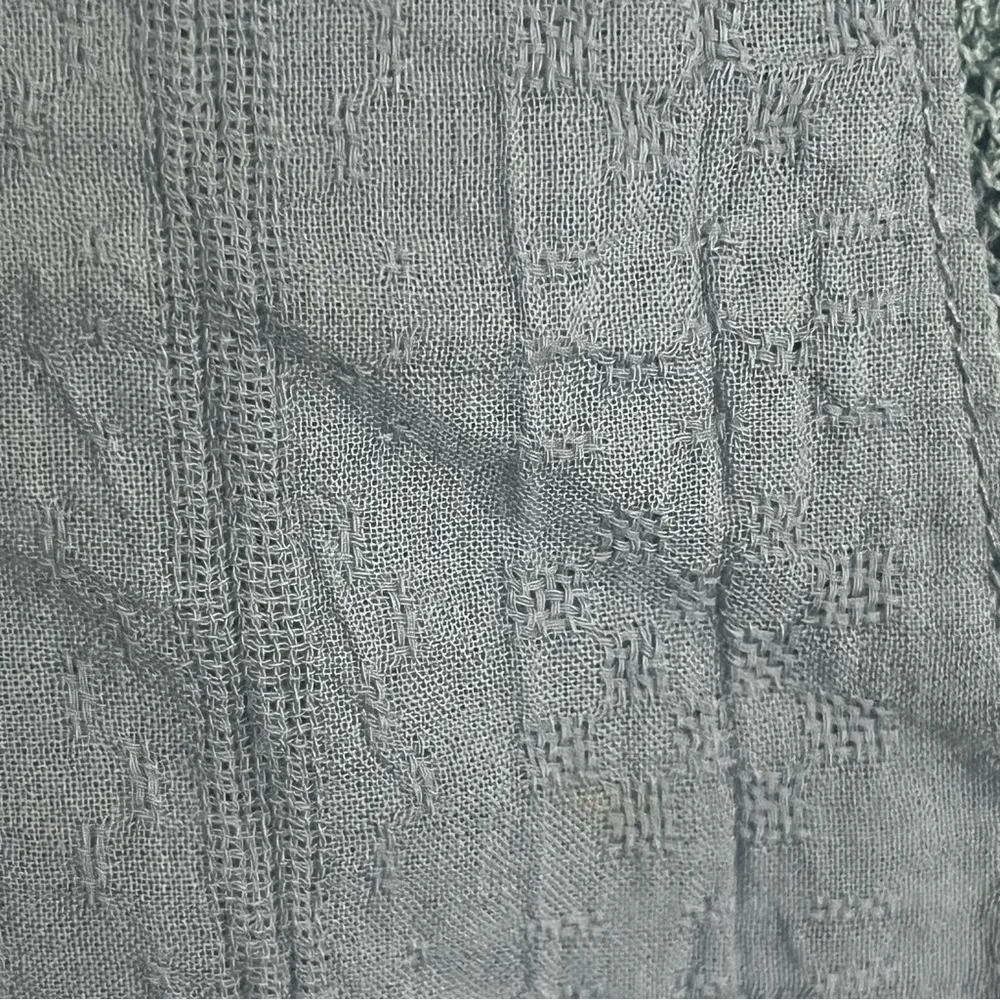 Women’s Doe & Rae‎ Crochet Detail Layered Summer Dress Size Large Dusty Blue - Image 4