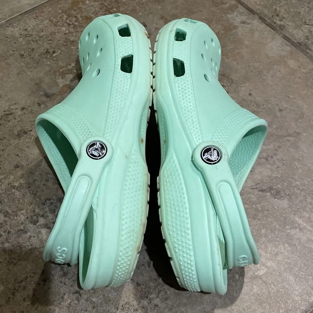 CROCS Green Waterproof Clog Sandals Shoes Unisex Size M7 W9 - Image 10