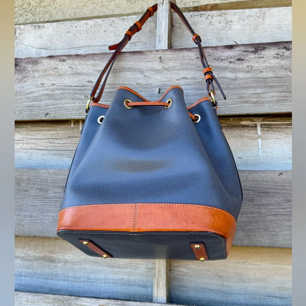Dooney & Bourke Gray and Tan Bucket Bag - Image 2