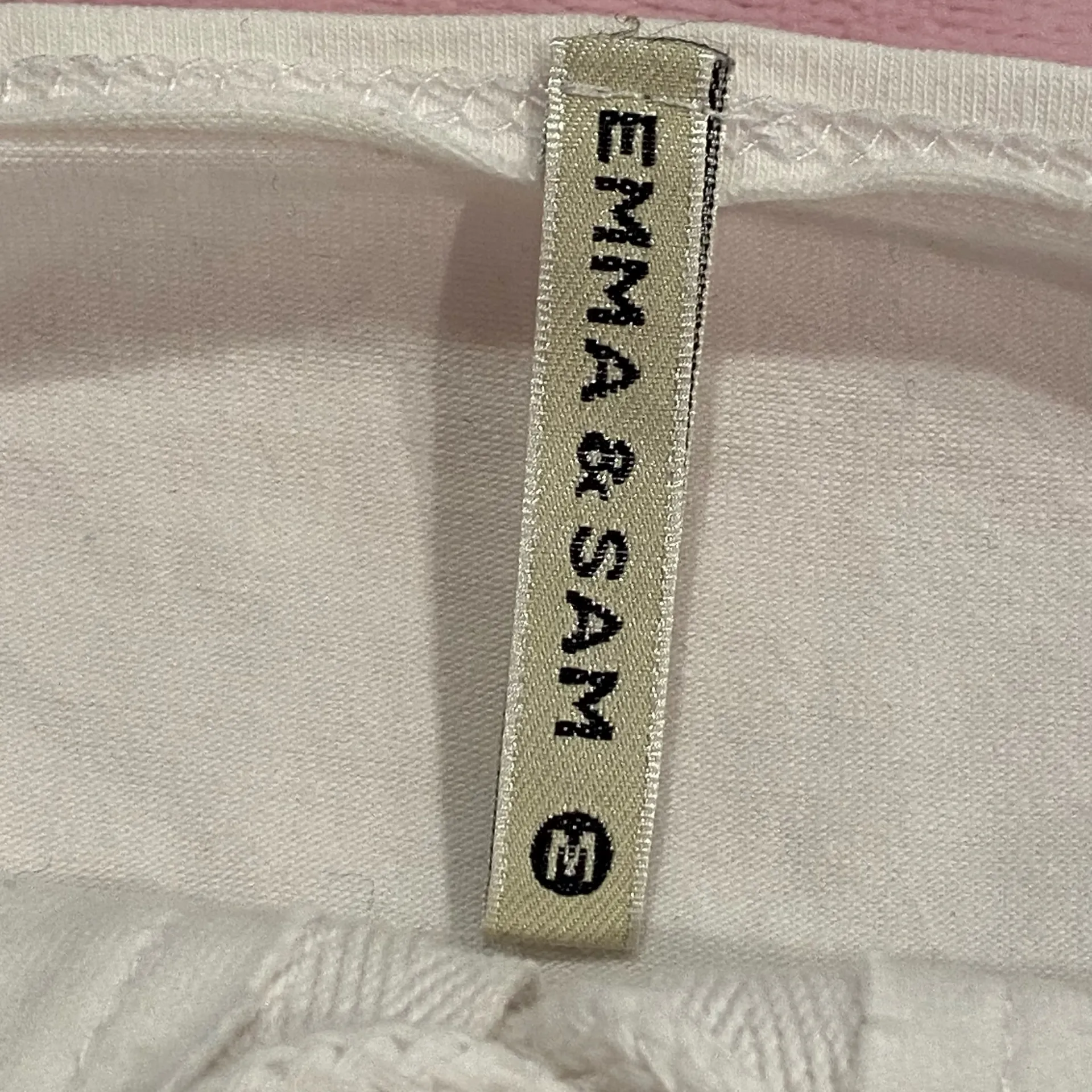 Emma & Sam white crop top size medium - Image 3