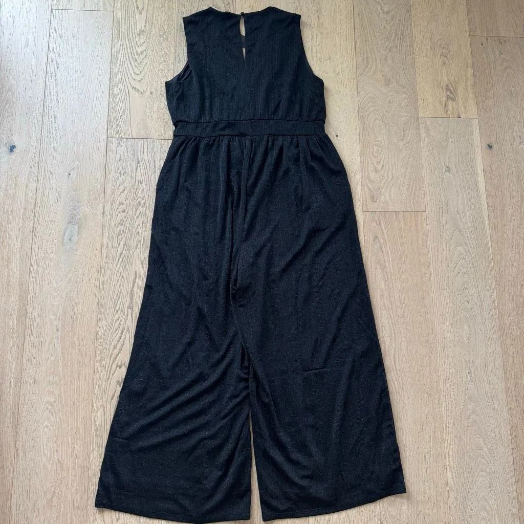 NWT Torrid Glitter Knit Lurex Wide Leg Party Jumpsuit Cocktail Size 2 18 - 20 - Image 7