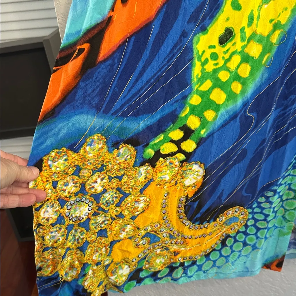 Jams World Alize Maxi Dress Colorful Resortwear Vacation Beachy Boho Small - Image 4