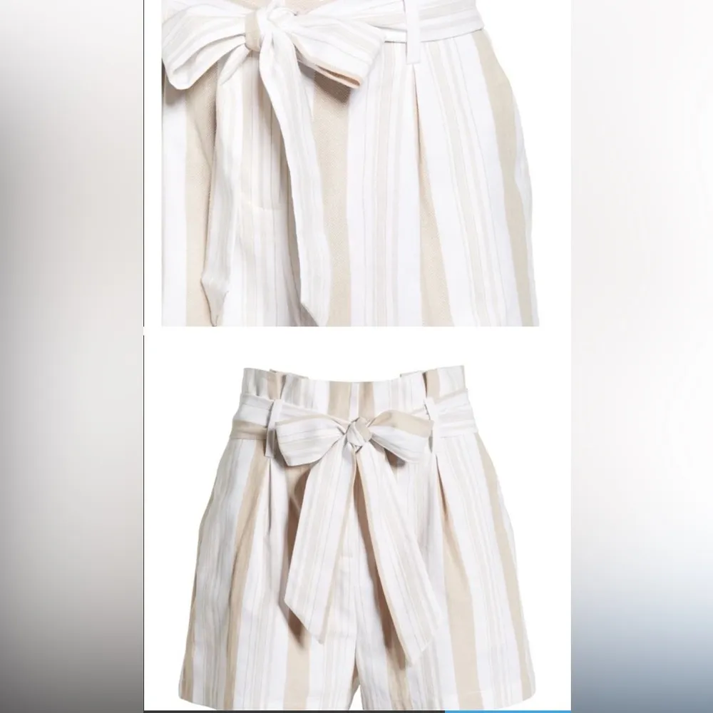 Socialite Paperbag Belted Waist Striped shorts M - Image 5