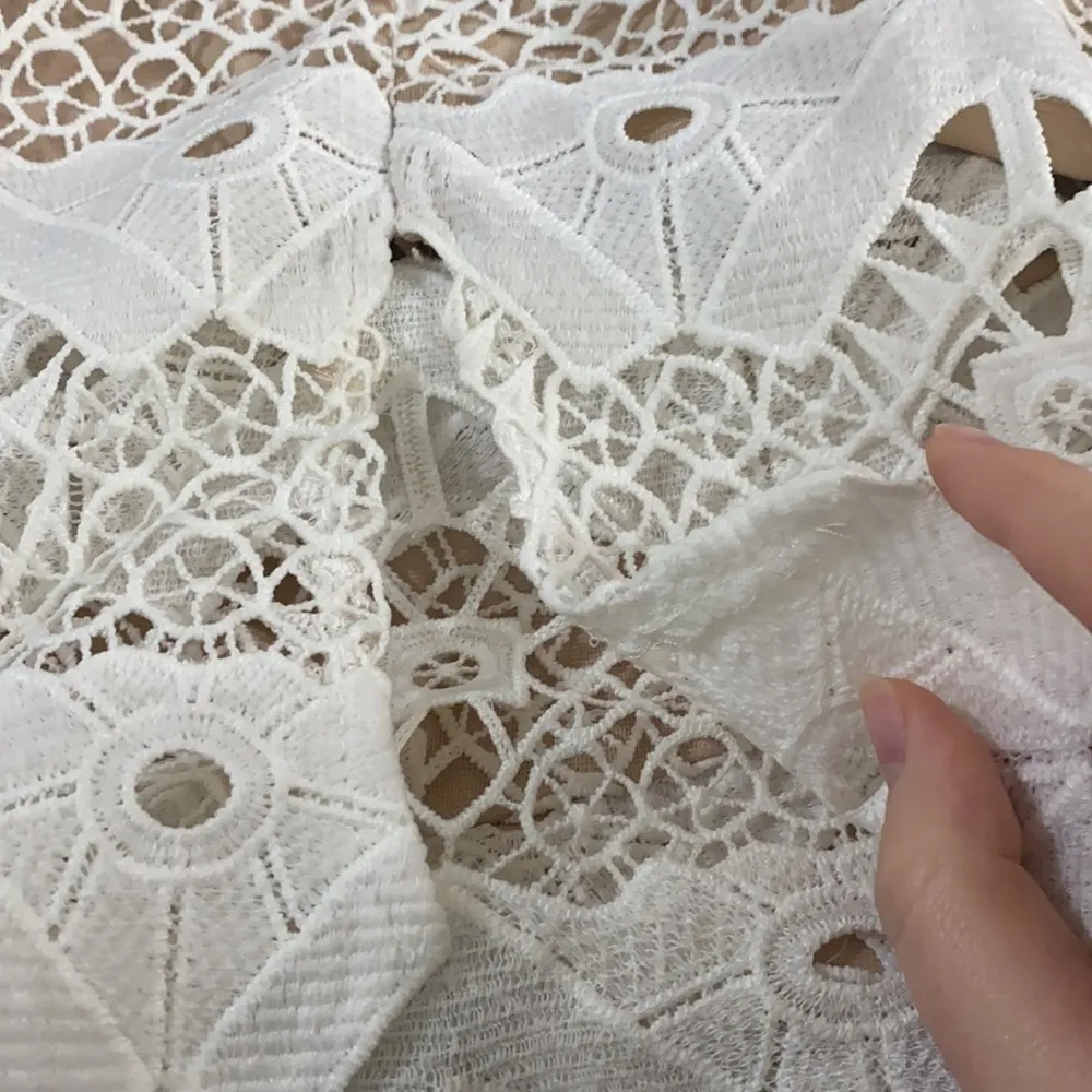 Lulus Sway Away White Crochet Lace cocktail Dress size L Size L - Image 10