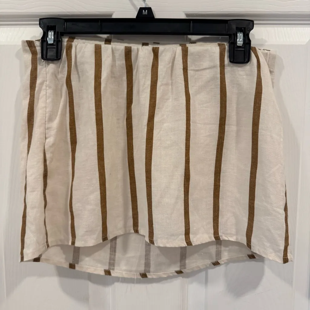 Solai NWOT Capri Linen Strapless Tube Top Cotton Linen Blend White Size XS - Image 8