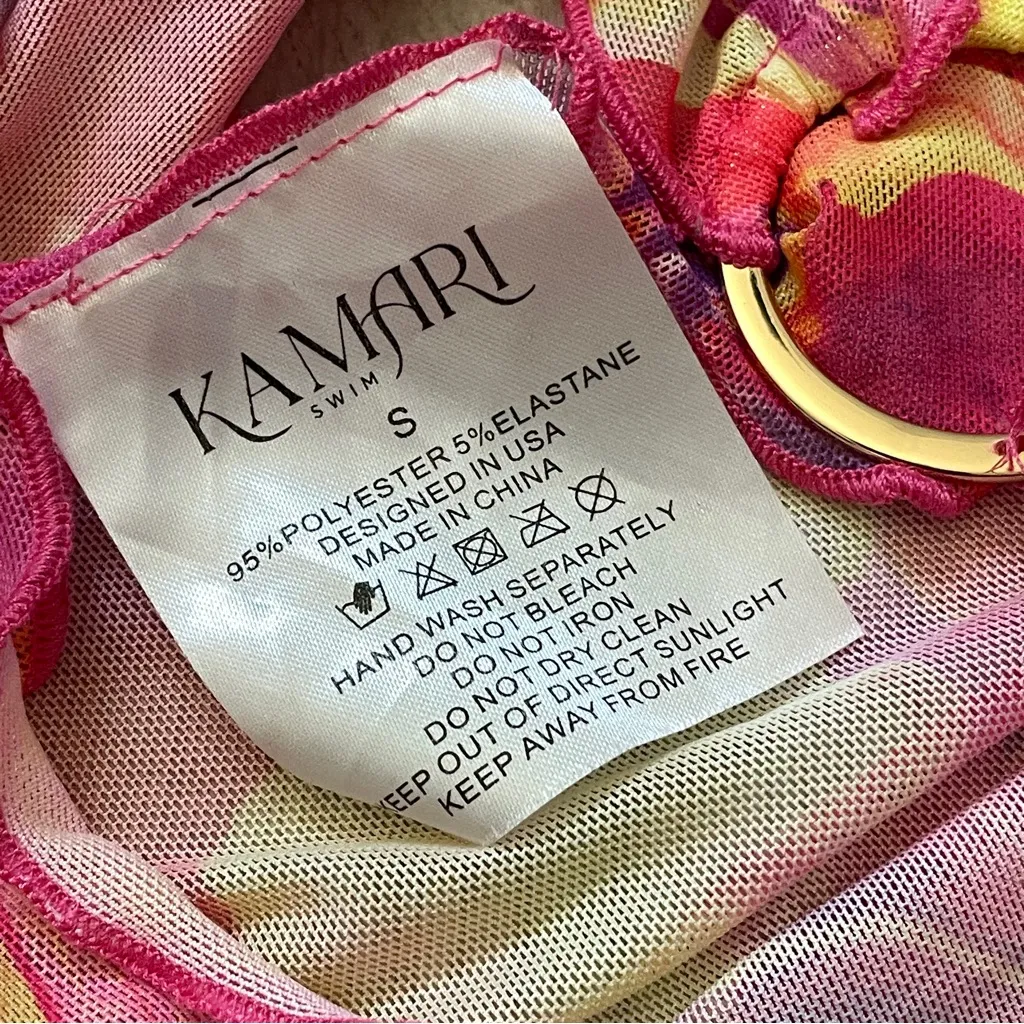 Kamari Mesh Dress capri groovy cut out swim cover womens Pink (small) vacation - Image 3