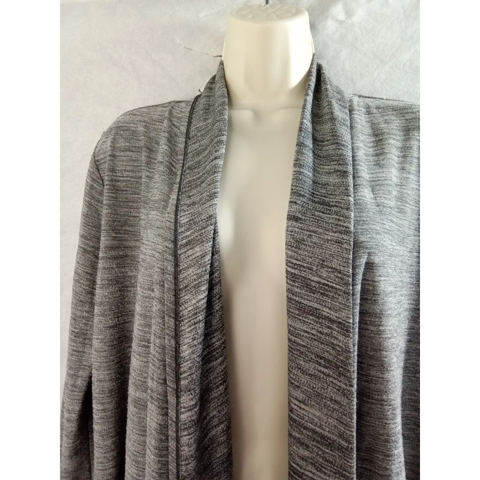 Coldwater Creek Grey Black S(6-8) Cardigan Open Front‎ - Image 2