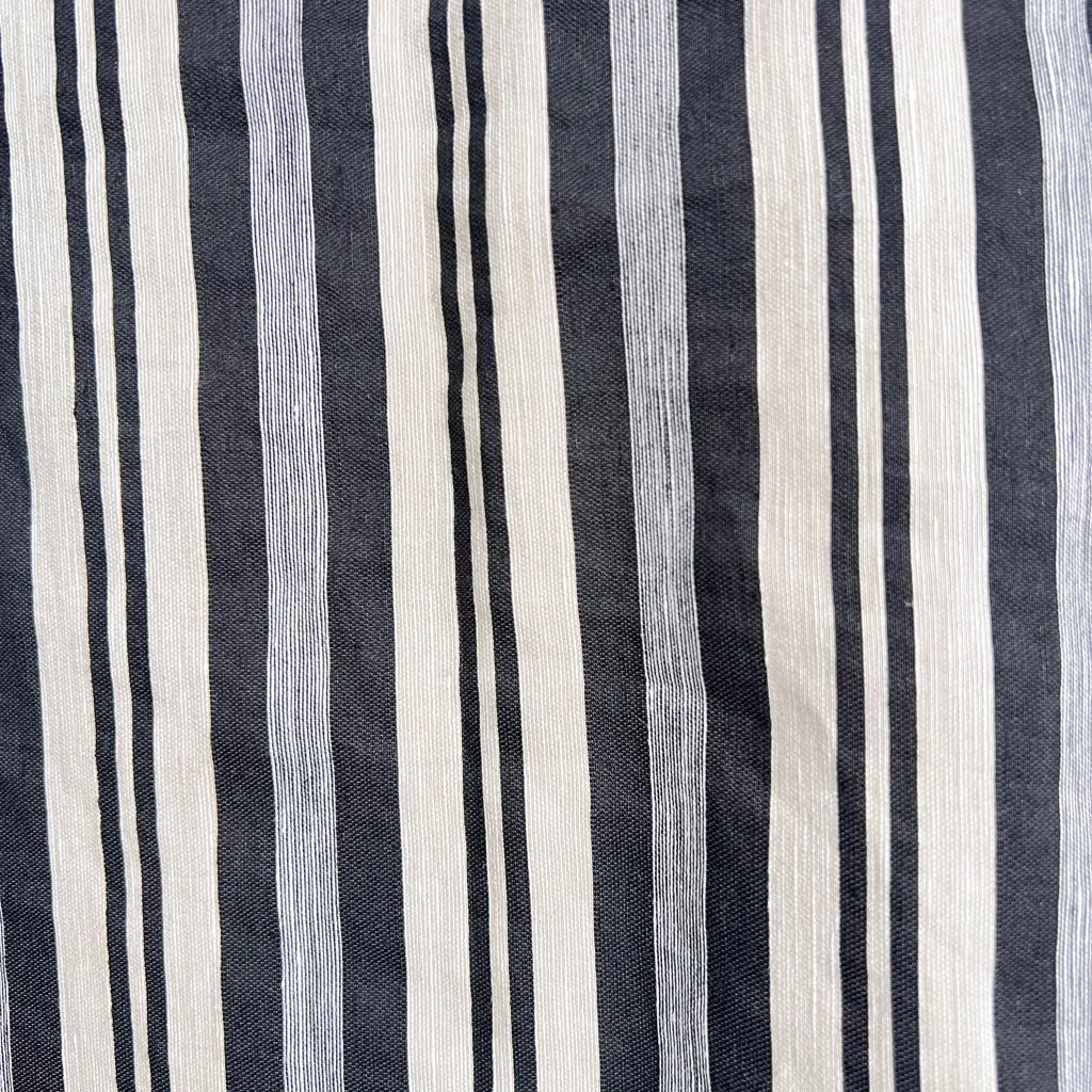 Madewell Square Neck Midi Dress‎ Linen Cotton Blend Evelyn Stripe Dress XS - Image 7