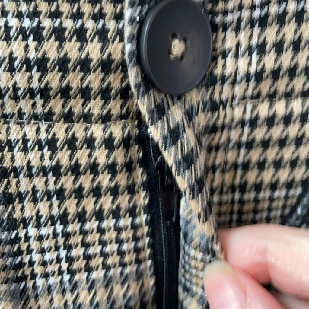 Strativarius Glenn Plaid Paper Bag Crop Trousers Pants XS - Image 5