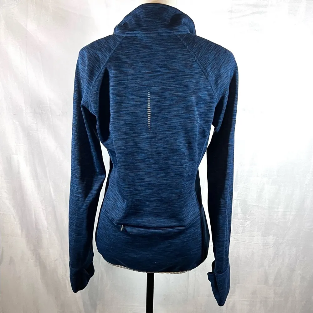Fit heathered blue half zip pullover workout top size medium - Image 6