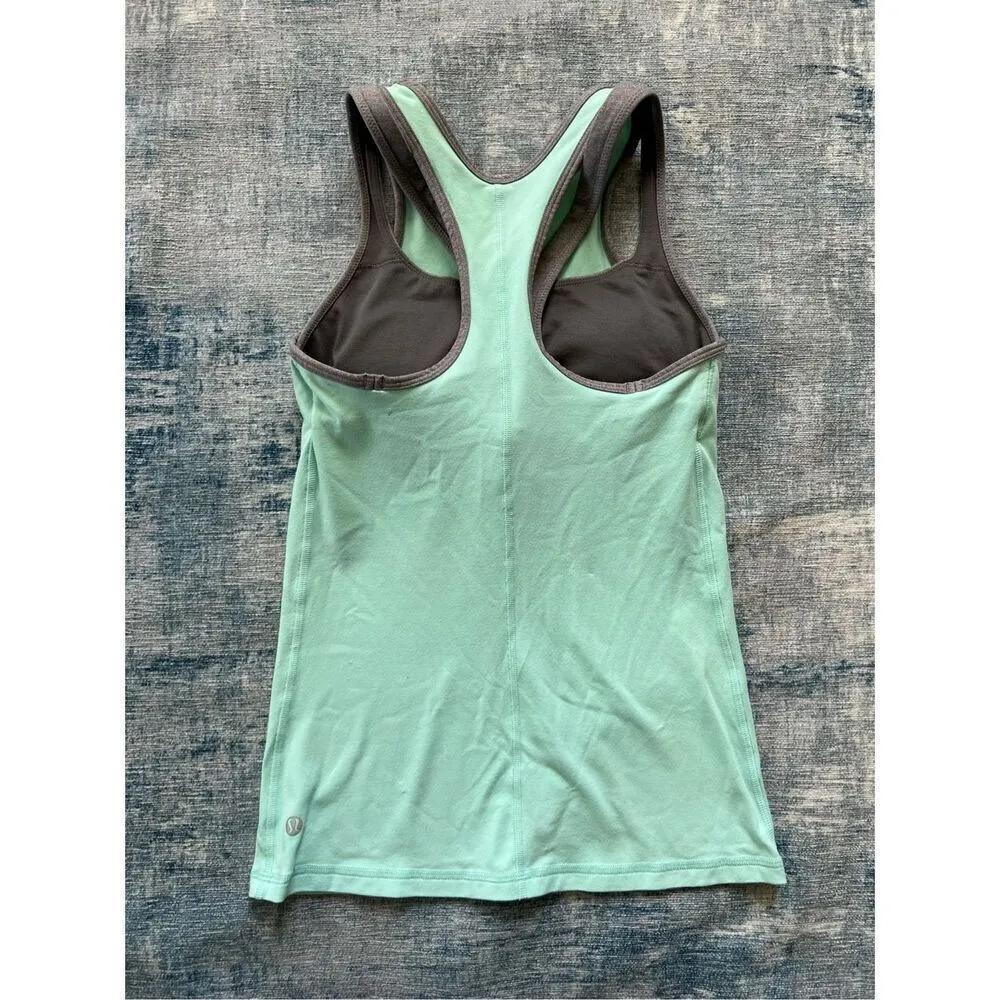 Lululemon Inspiration Tank Toothpaste Mint Green / Heathered Slate Gray 4 - Image 6