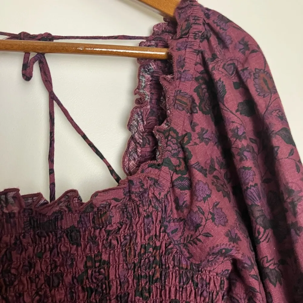 NWT Free People Maroon Purple Smock It To Me Mini Dress - Image 6