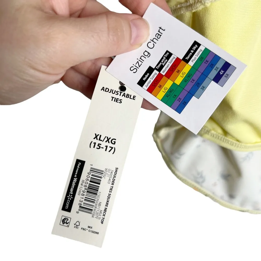 NWT  Sunny Yellow Shoulder Tie Bralette Bikini Swim Top - Image 8