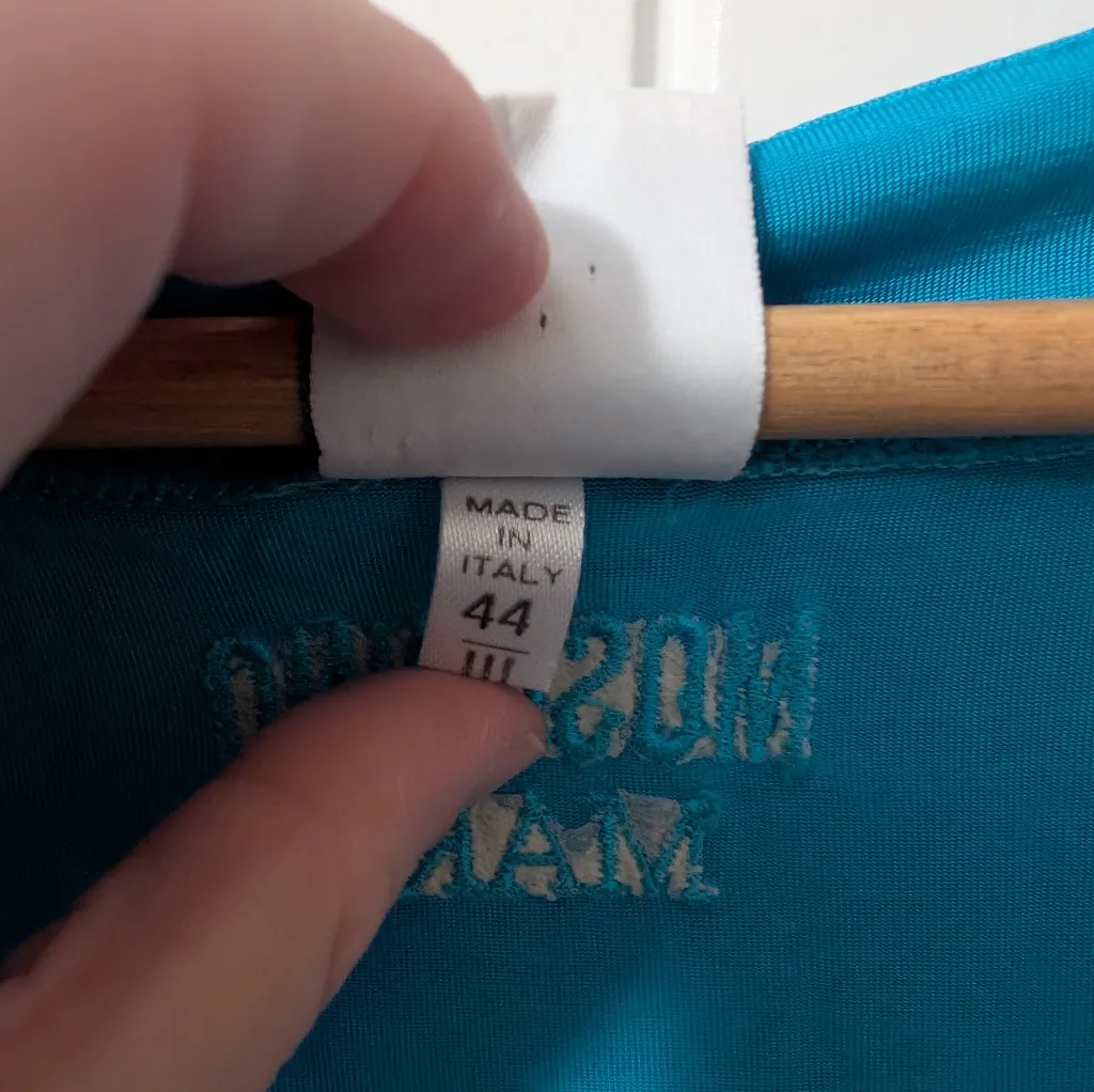 Moschino Mare T-shirt Dress Women's Medium/44 Turquoise Blue - Image 4