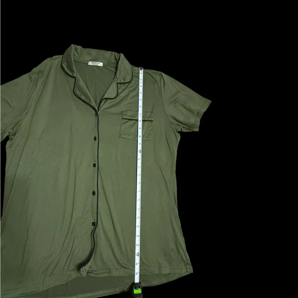 Olive Green Women's Pajama Set - Image 2