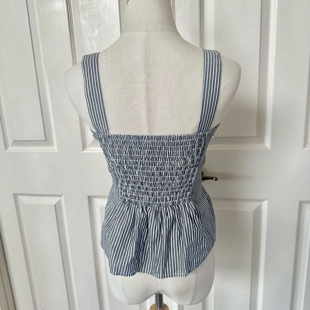 Blashe grey and white striped zip tank top Gray Size M - Image 3