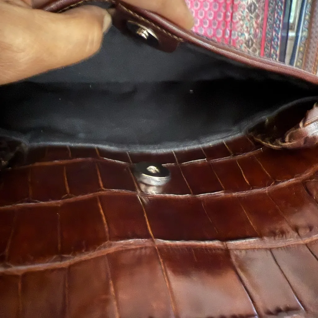 Vintage Brighton, black and brown leather shoulder bag, handbag - Image 12