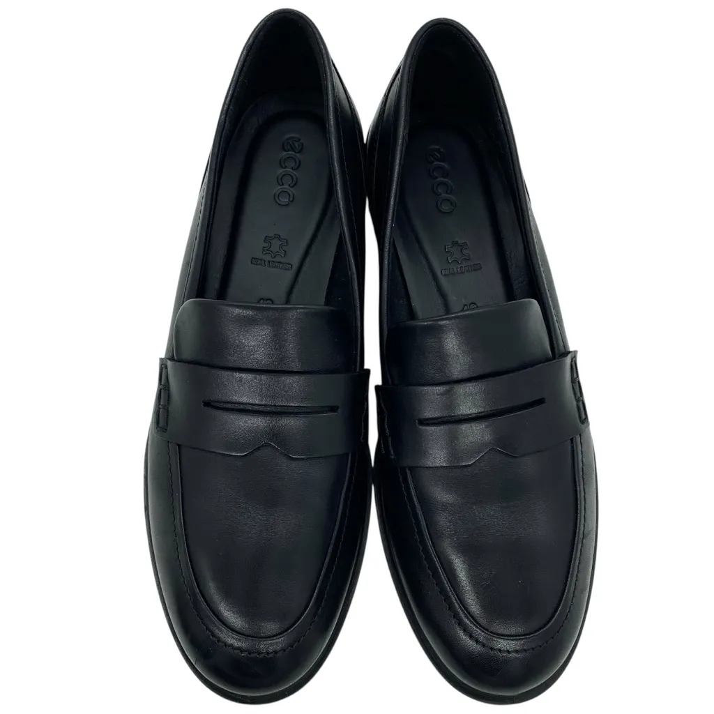 ECCO Women's Black Leather Loafer Dress Classic 15 Shoes - Image 3