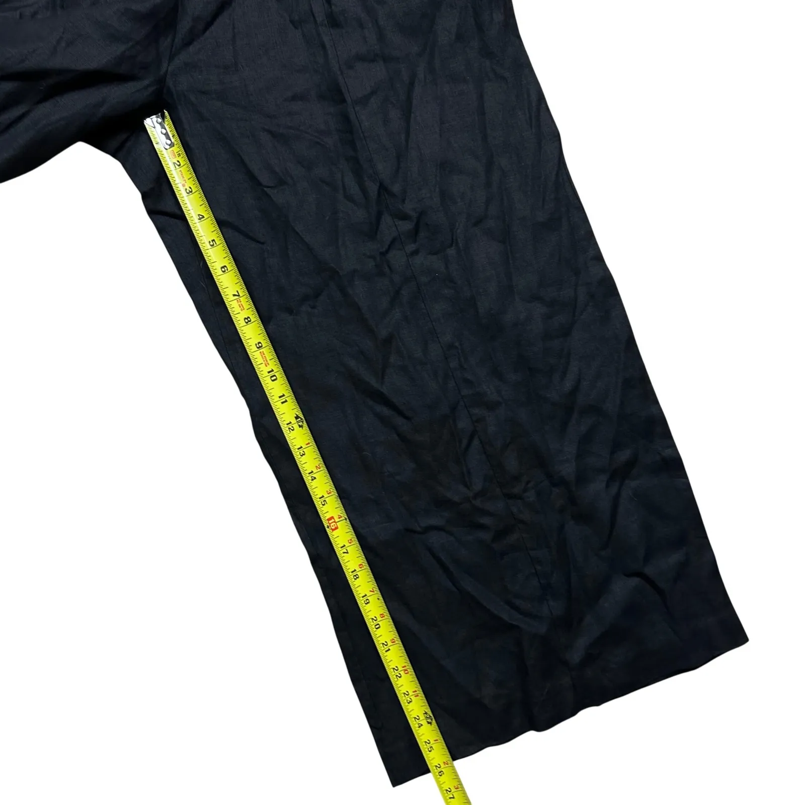 NWT Madewell Women's Black Squareneck Wide-Leg Jumpsuit 100% Linen Size 16 - Image 7