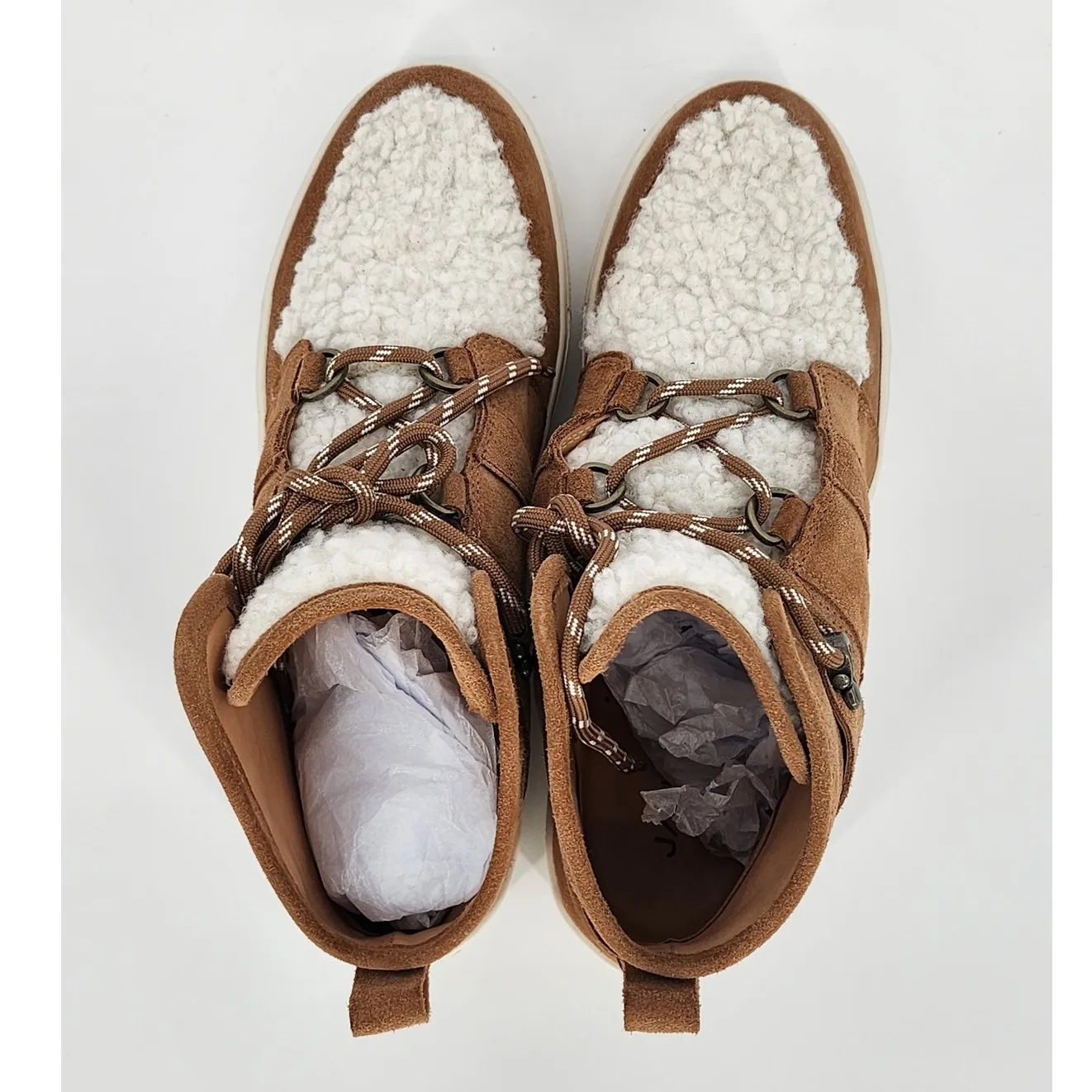 J/Slides Nell Faux Shearling Suede High - Image 5