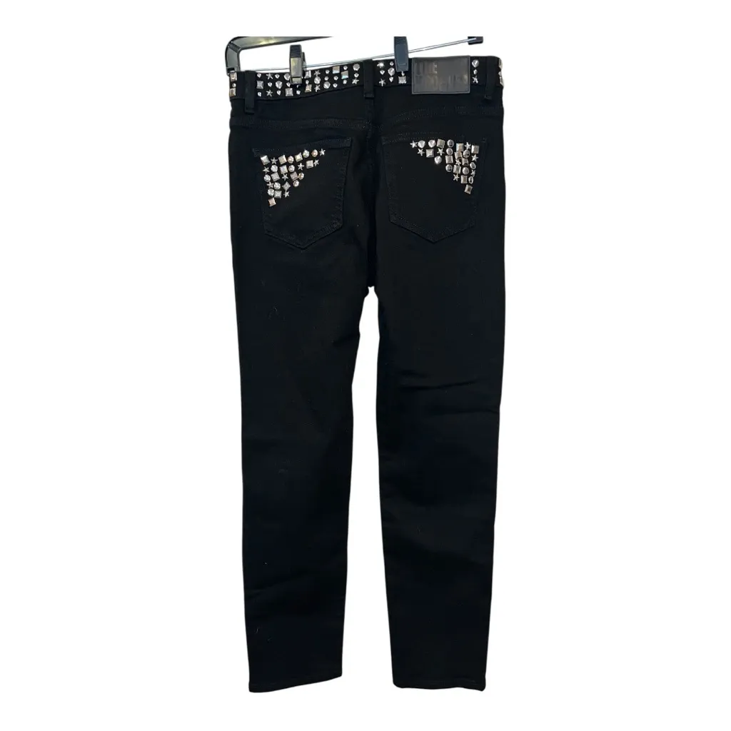 THE KOOPLES Black slim jeans with studs
and stars Size 38 FR/ 6 US NWT - Image 3