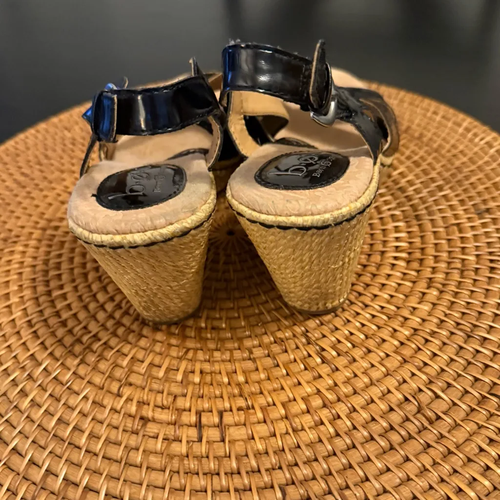 B.O.C. Born Concept Wedge Sandals Women’s Size 7/38 EI Black - Image 5