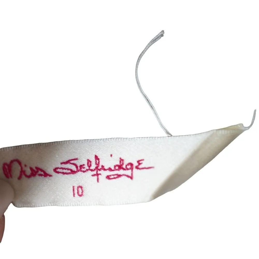 Miss Selfridge Cable Knit Button-Up Chunky Cardigan Women's Size 10 Wool Blend - Image 5