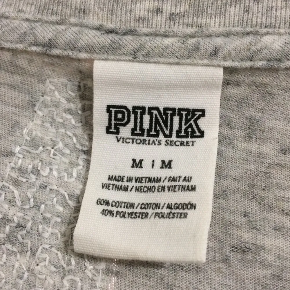 PINK Victoria's Secret V-Neck Long Sleeve Bling Tee - Image 3