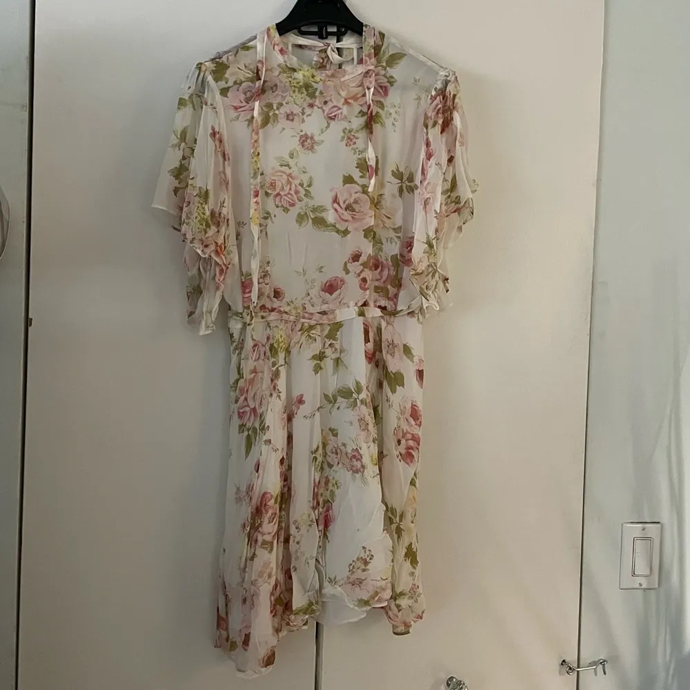 ZARA Frilled Floral Chiffon Dress - Image 4