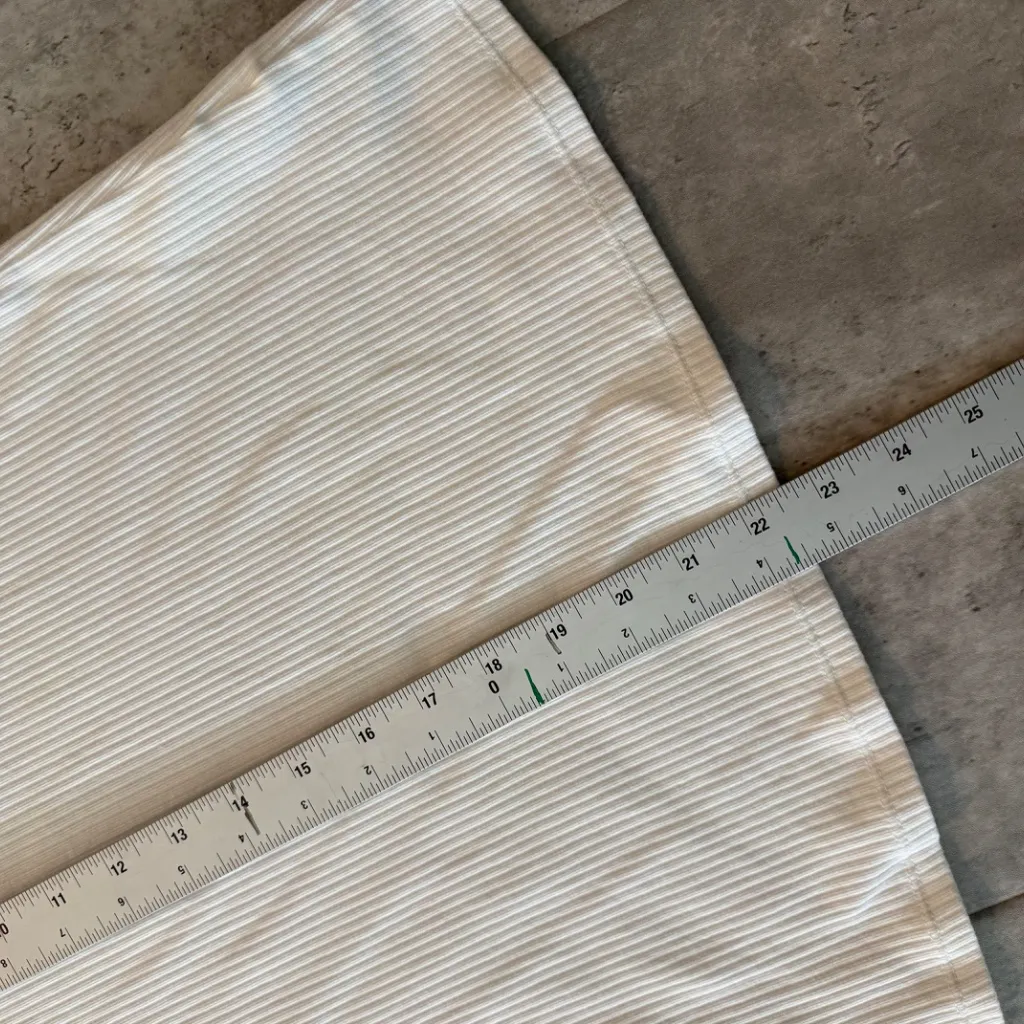 Old Navy Women's Ribbed T-Shirt with Scoop Neck - Ivory Casual Fitted XL - Image 2