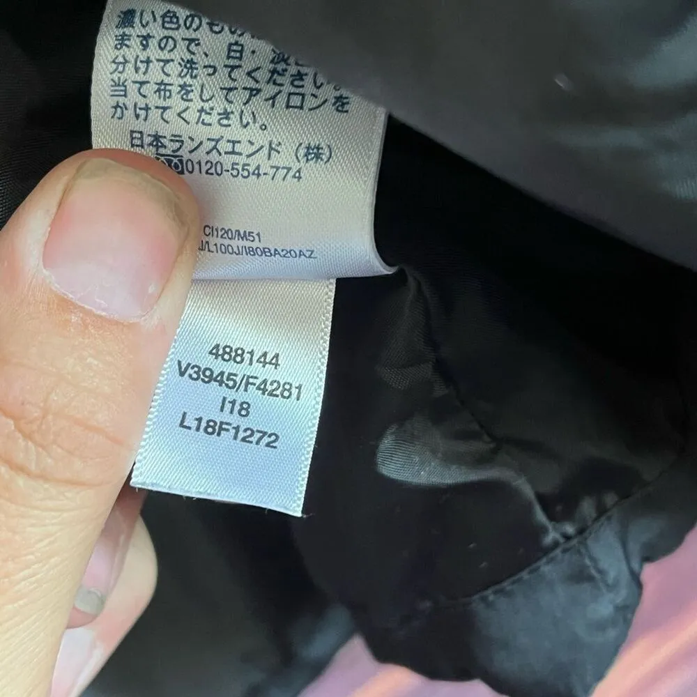 Lands End Black Puffer Jacket. Size Small. - Image 6