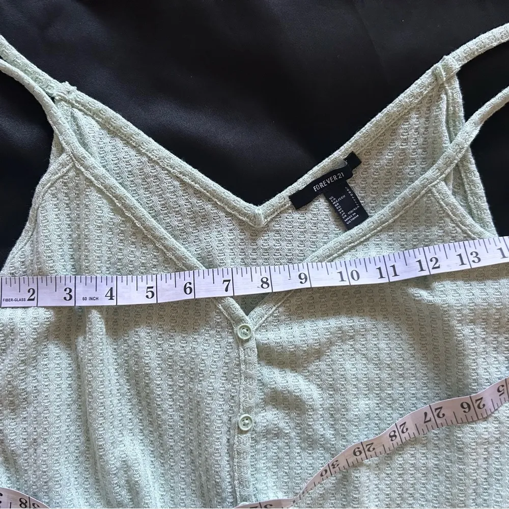 Forever 21 Green Tie Front Camisole Large - Image 6