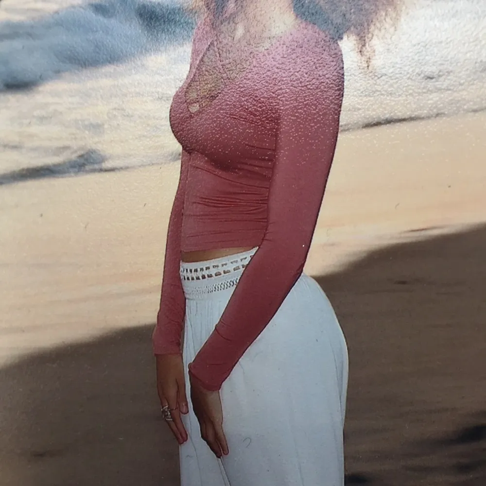 Women’s Long Sleeve Caged Neckline Jersey Knit Top - Image 3