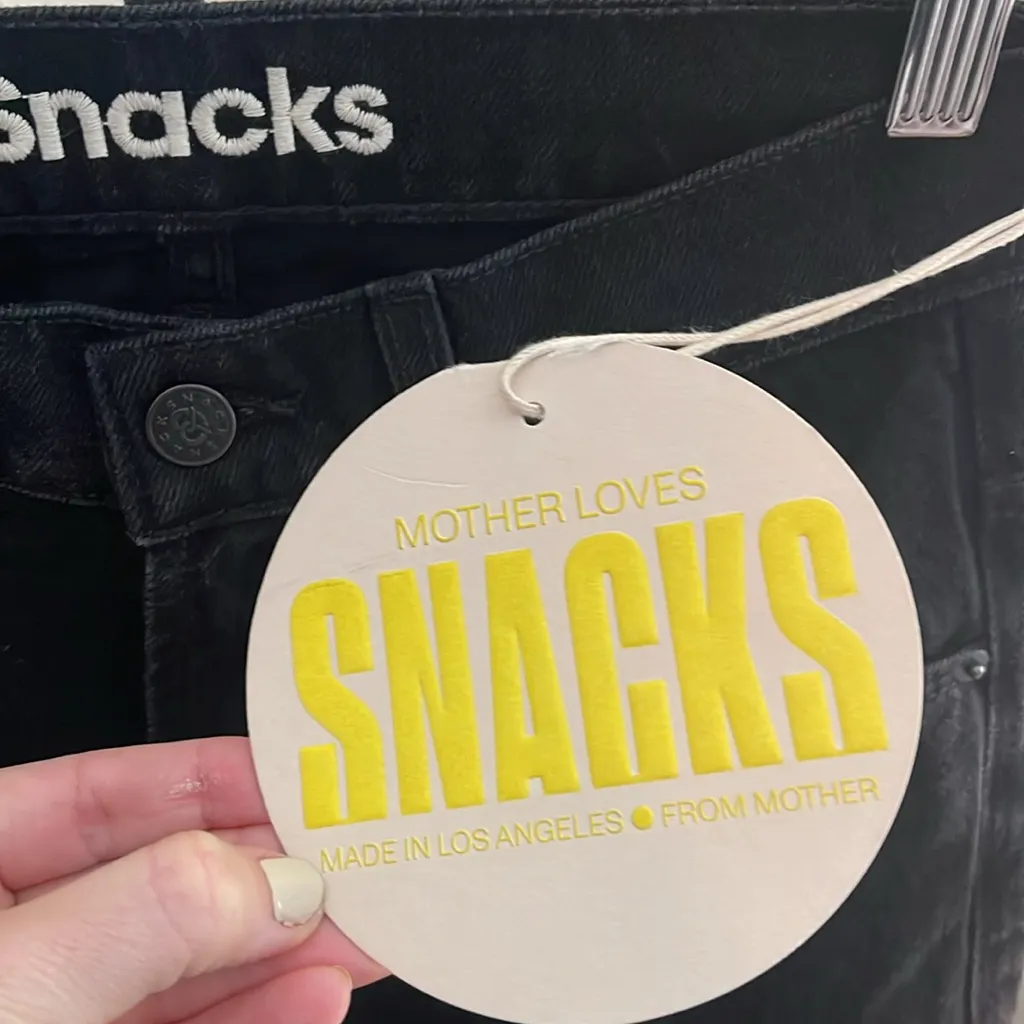 MOTHER SNACKS! High‎ Waisted Twizzy Skimp size 25 Black - Image 6