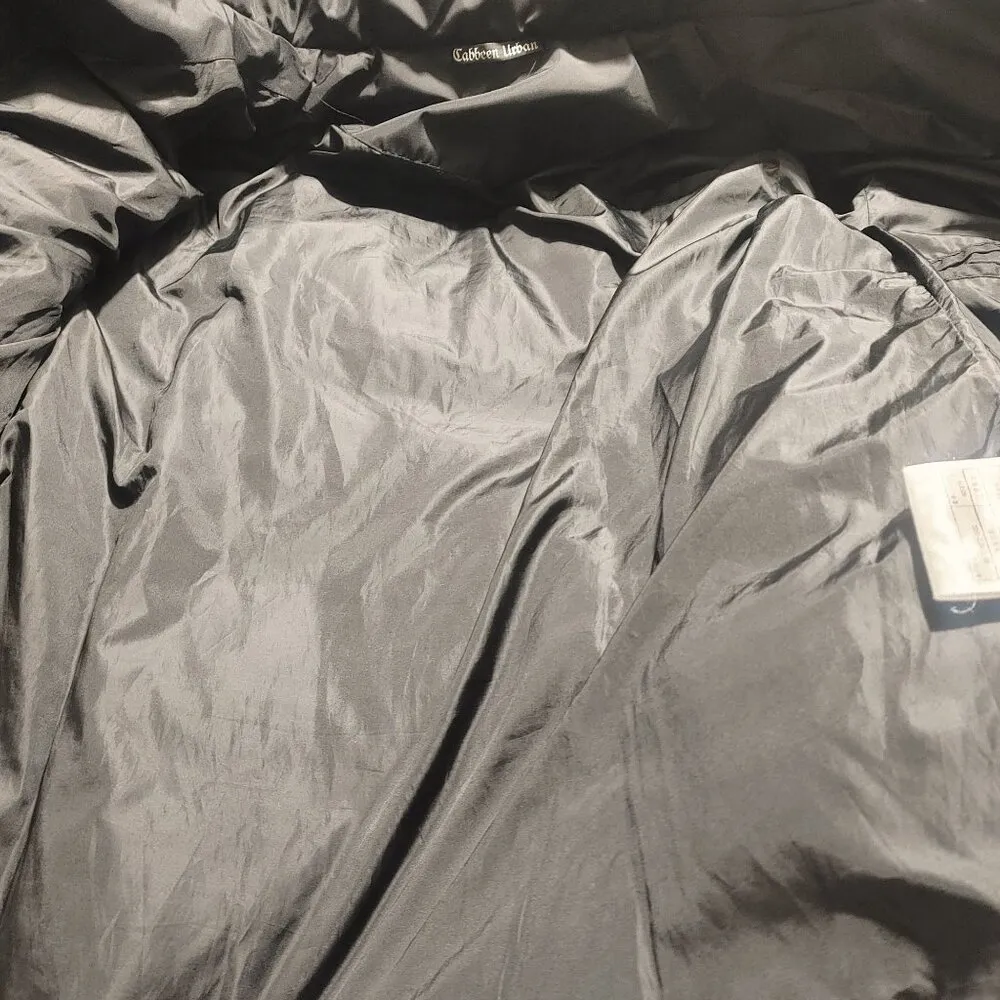 Cabbeen Urban Black Puffer Jacket Fur Trim Hood Size 52 - Image 8