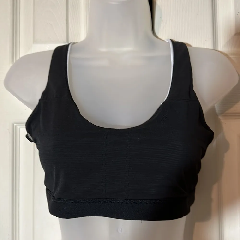 Victoria's Secret Sport Black and Silver Halter Top Racerback Sports Bra M - Image 13