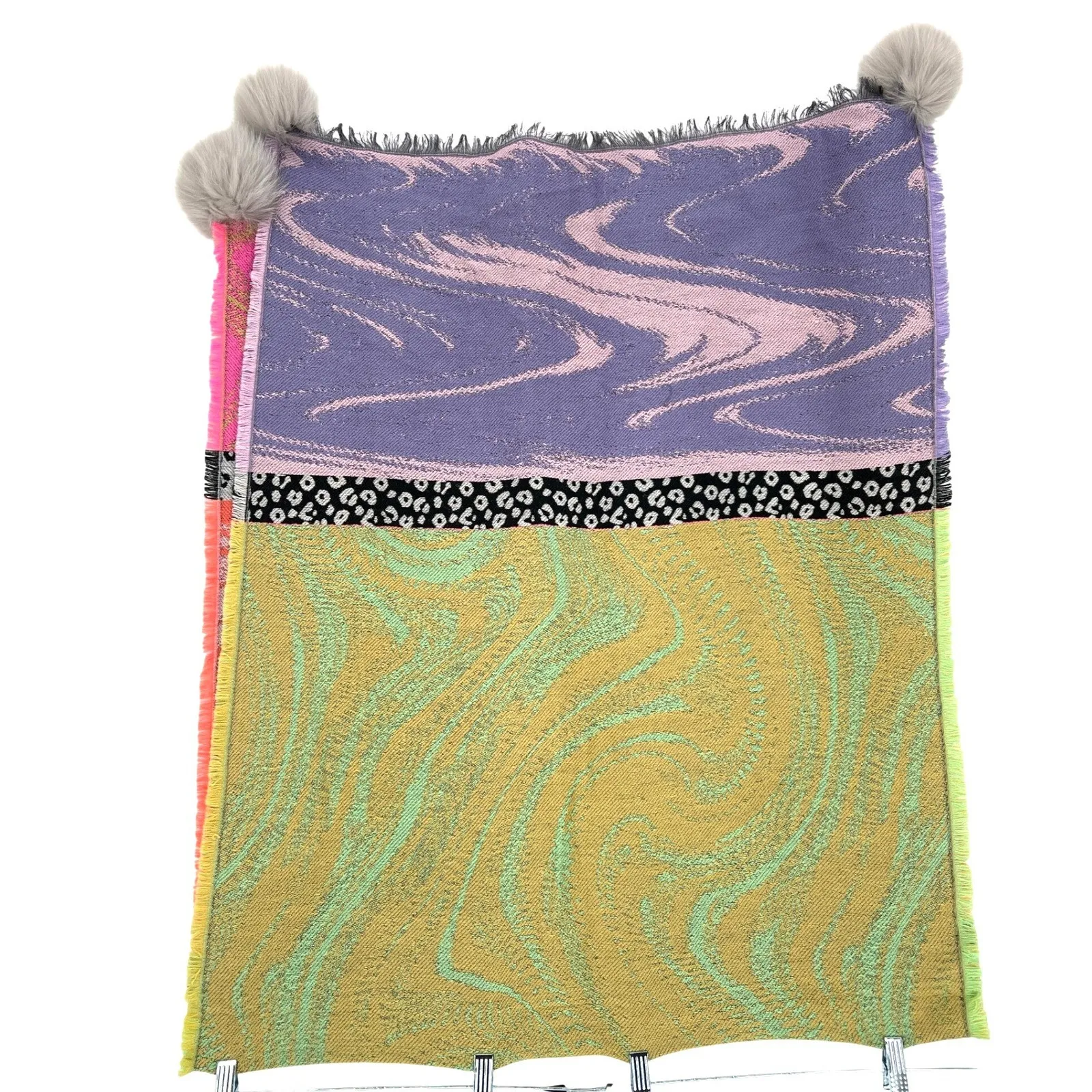 Mitchie's Wild Side Cloud 9 Scarf Multicolor Animal Print Faux Fur NWT - Image 5