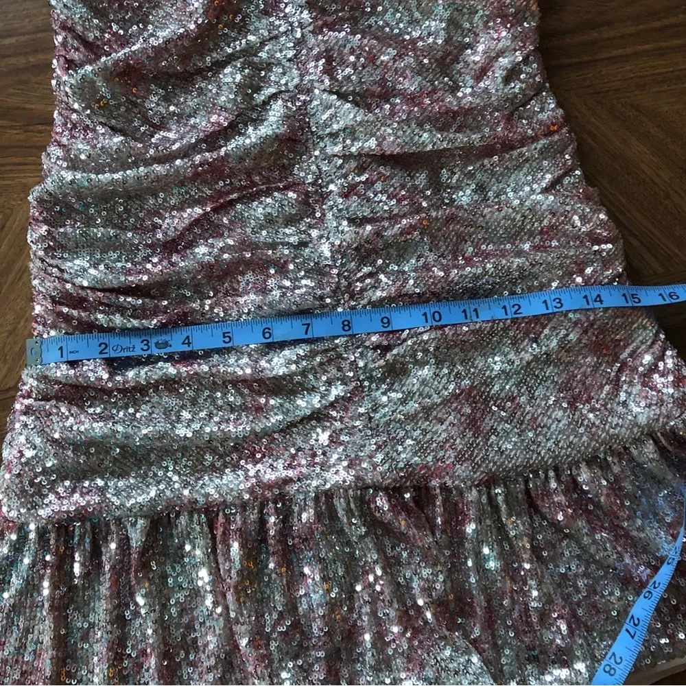 Sabryna Sequin Ruched Halter Minidress NWT size medium - Image 11