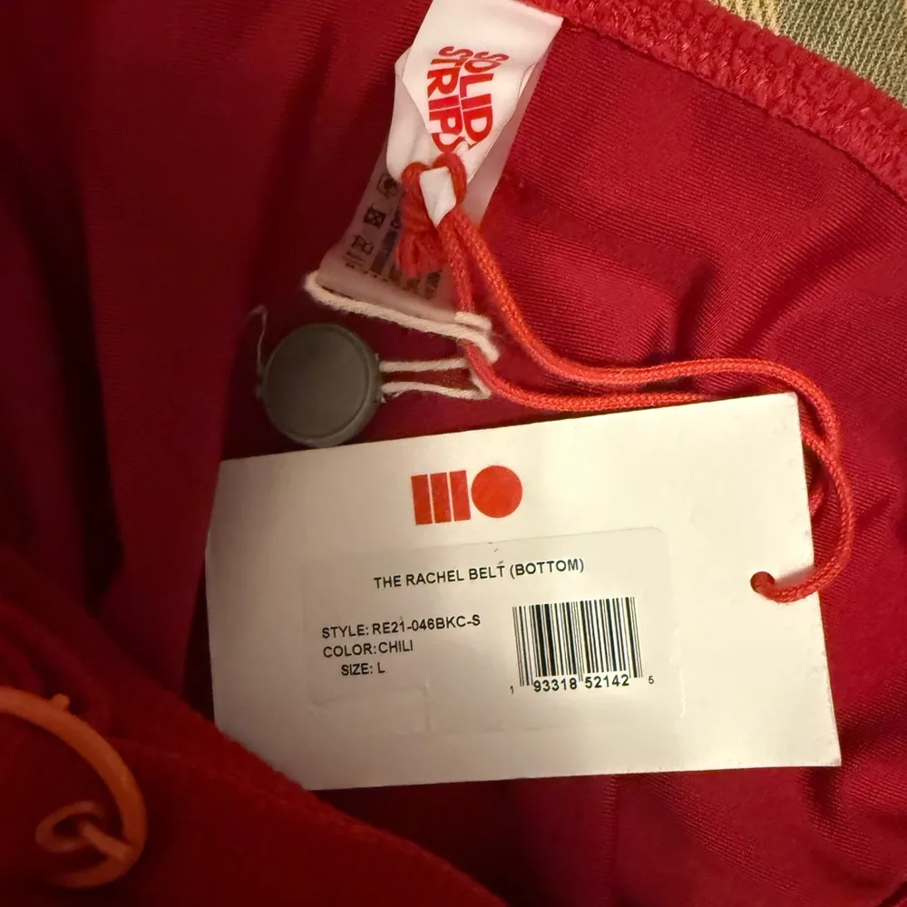 NWT SOLID & STRIPED THE RACHEL BELT BOTTOM CHILI RED LARGE - Image 3