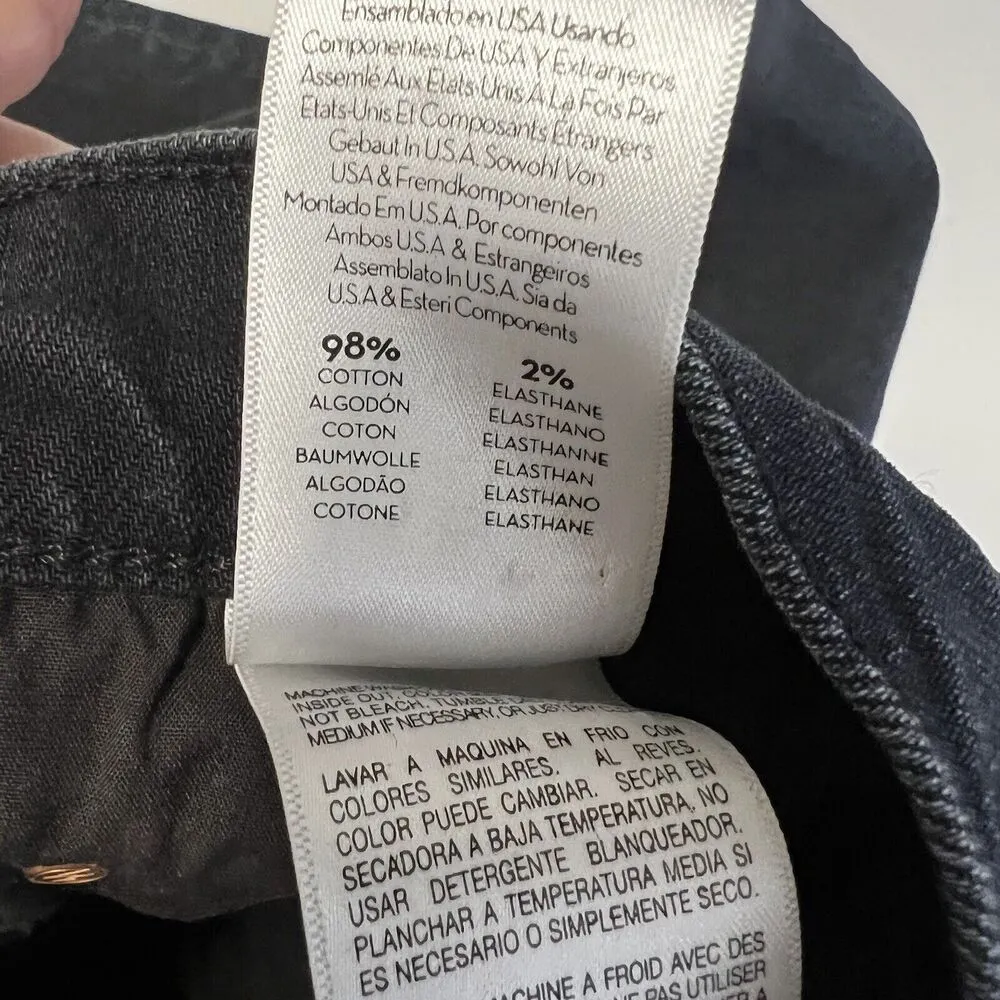 Mother Superior Sz 25 The Scrapper Cuff Ankle Fray Blackwashed Jeans - Image 8