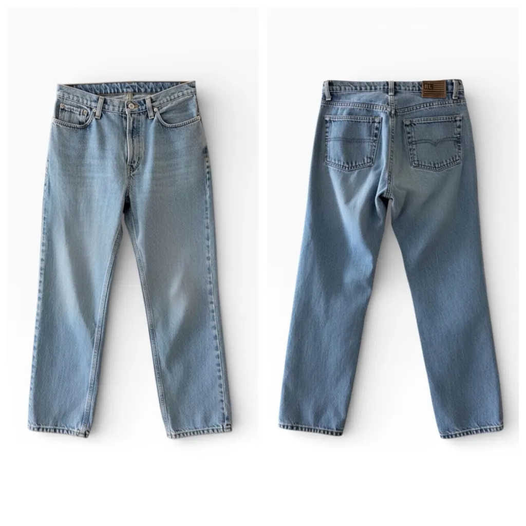 POLO Ralph Lauren Vintage Saturday Jeans, Mom Straight Leg Classic Style sz. 8 - Image 11