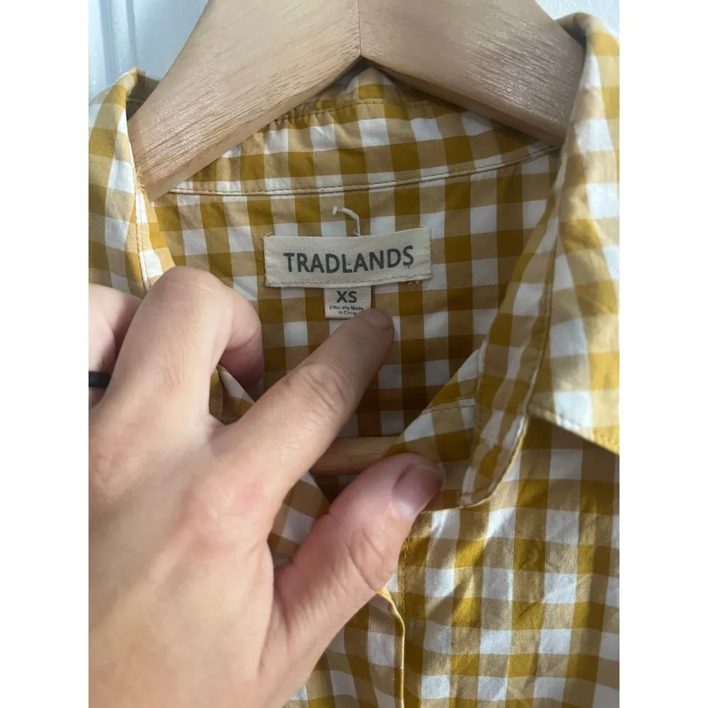 Tradlands golden gingham box top yellow size xs - Image 5
