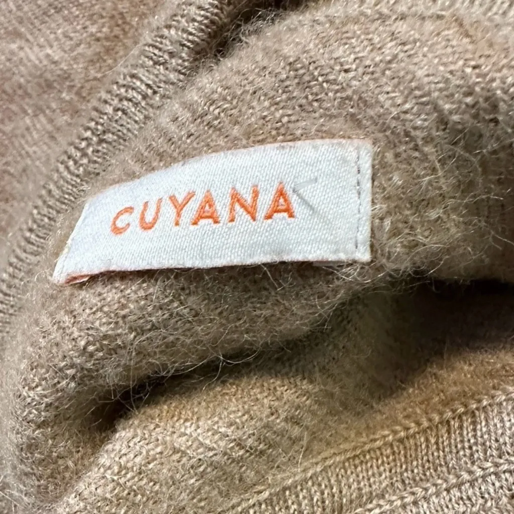 Cuyana camel oversized 100% baby alpaca turtleneck pullover sweater Regular L - Image 11