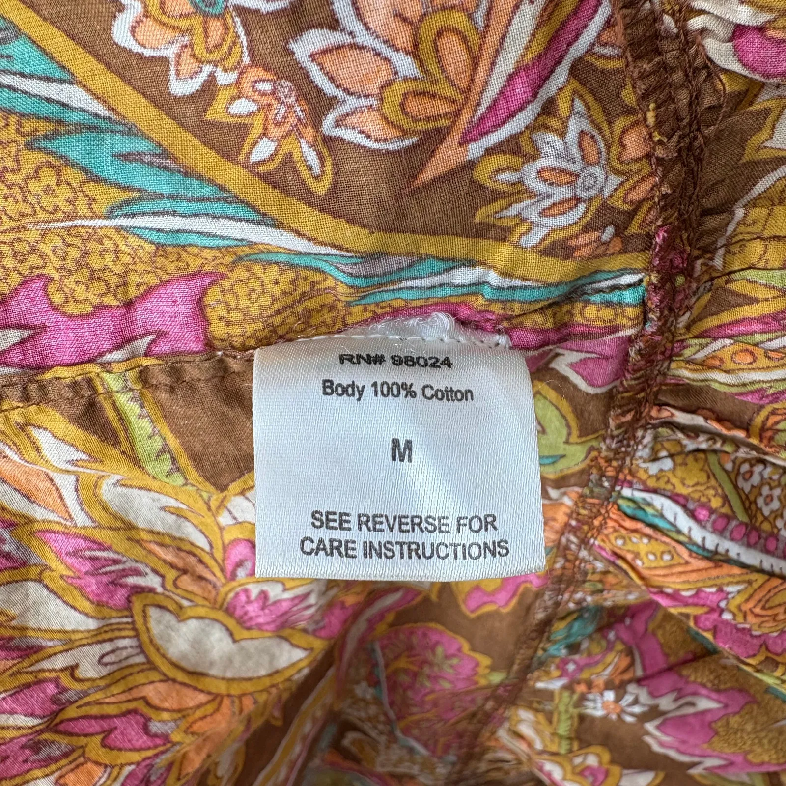 Love‎ The Label Dress Tiered Ruffle Cotton Topanga Maxi Dress Coral Print Size M Brown Size M - Image 8